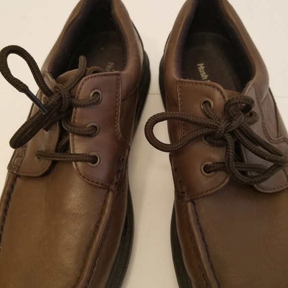 Hush Puppies Men's Brown Leather Lace Up Shoes Size 9.5 - Picture 6 of 16